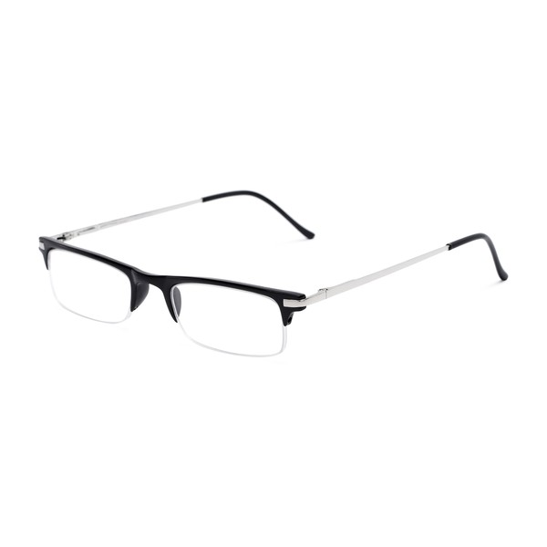 Readers.com Reading Glasses: The Bishop Reader, Metal Browline Style for