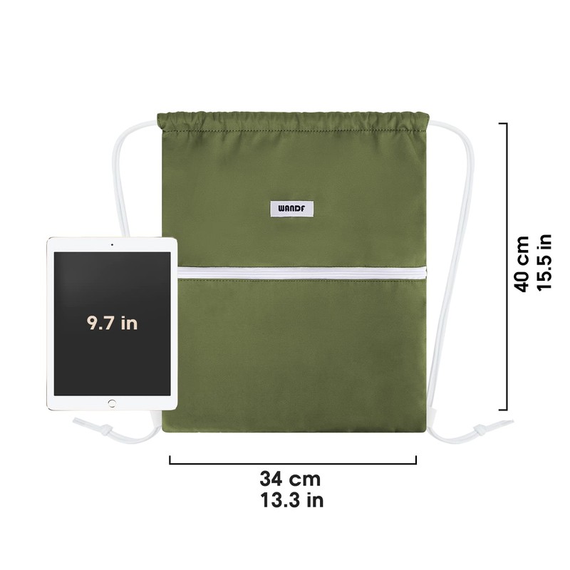Drawstring Backpack String Bag Sackpack Cinch Water Resistant Nylon for