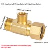 Breezliy Brass Angle Stop Add-A-Tee Valve 3/8" Compression Inlet by