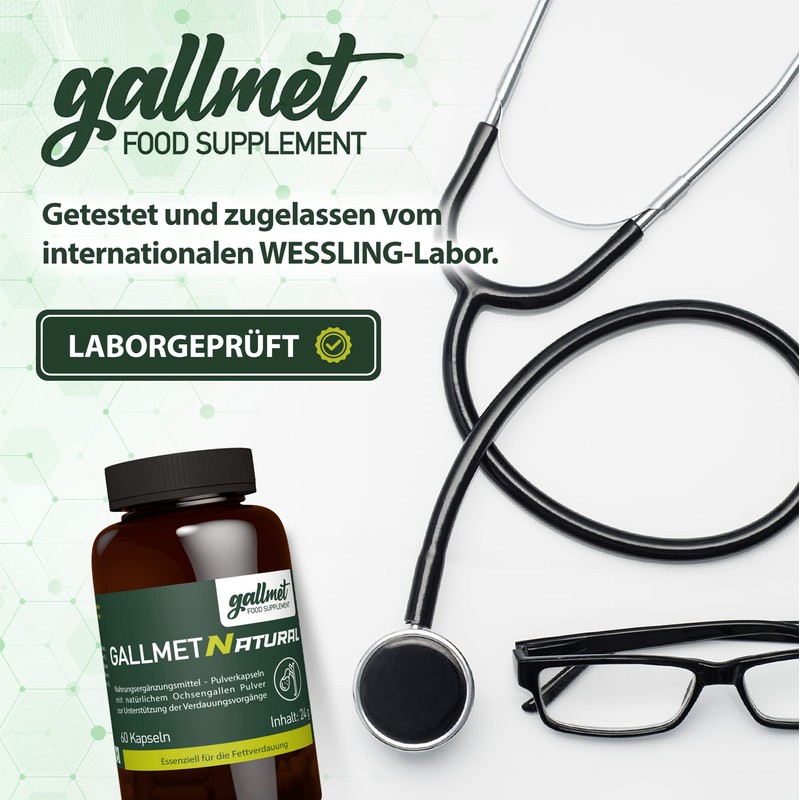 GALLMET Natural 60 x Ox Bile 125 mg bile salt