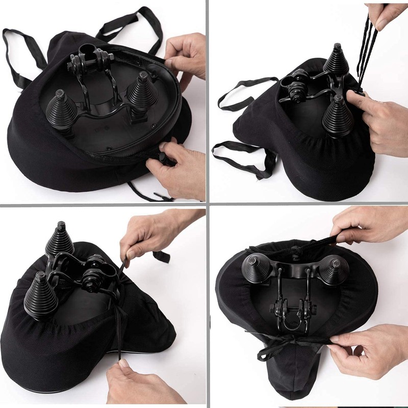 YBEKI Comfortable bicycle saddle cover is filled with gel and