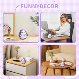 VARKAGE Emotional Support Shark, Crochet Cuddly Toys, Positive Shark Cuddly Toy, Unique Birthday Gift for Shark Lovers, Friends, Women and Men (Purple)