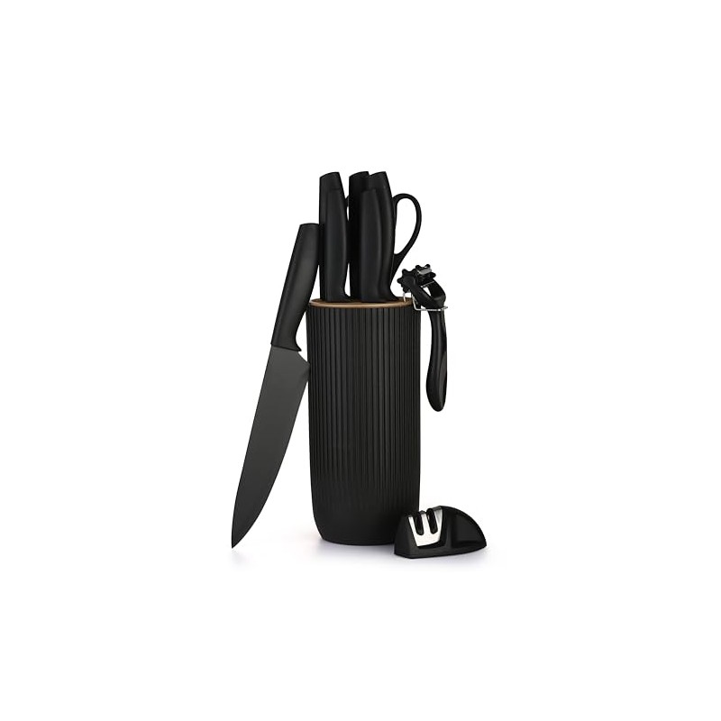 ODDIER Knife Set, 10 Piece Kitchen Knife Set with Block