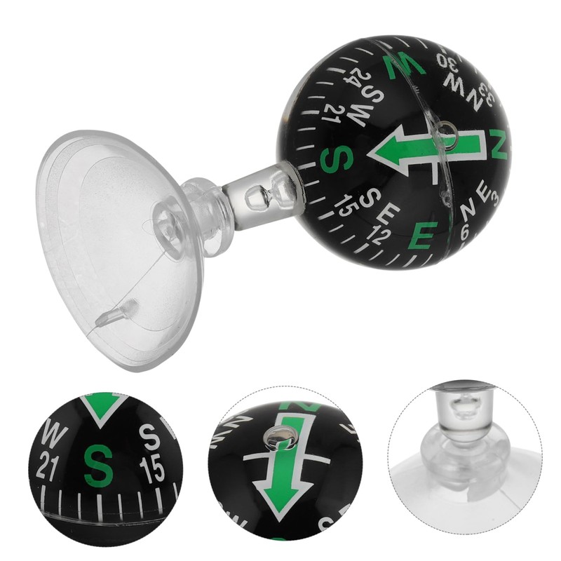 HAKIDZEL Portable Car Dashboard Compass Ball with Suction Cup Accurate