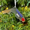 2024 State-Shaped Christmas Ornament Acrylic with Heart Design – Perfect