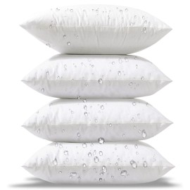 Phantoscope Pack Of 4 16X16 Outdoor Waterproof Pillow Inserts Hypoallergenic Polyester