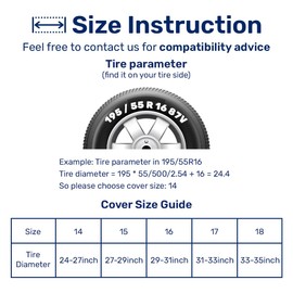 GENANY Hippie Here Comes The Sun Size 15 Premium PVC Leather Spare Tire Cover, Universal Fit for RV Jeep Camper Trailer, Dustproof, Waterproof Jeep Tire Cover with No Camera Hole