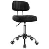 BFTOU Black Square Swivel Stool with Wheel for Work SPA