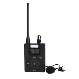 Wendry Wireless FM Transmitter, Portable 3.5MM Transmisor FM inalámbrico de Baja Potencia Adaptador de transmisión de Radio estéreo Aplicación al Turismo, Sala de reuniones, Campus, Conducir