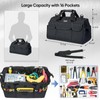 TICONN Tool Bag with Multi-Pockets Wide Mouth Tool Tote with