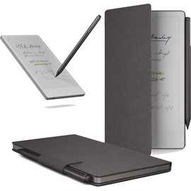 HUKWIMO Magnetic Tablet Case Compatible with Remarkable Paper Pro Move 7.3 Inch, Slim Folio Smart Cover with Pen Holder, PU Leather Protective Case with Auto Sleep/Wake,Black