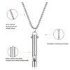 Whistle Pedant Necklace Reduce Anxiety Cylindrical Deep Breathing Stress Relief