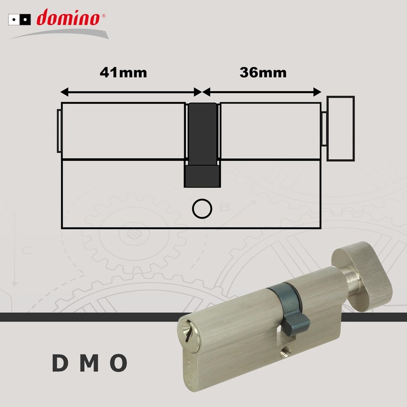DOMINO DMO 41/36G M6 Locking Cylinder + Knob [Profile Knob