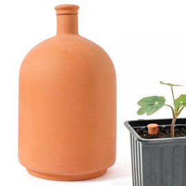 10*6in Ollas Clay Watering Pot with lid Terra Cotta Clay Irrigation Plant Watering Globes with Top Storage Pool Plant Corms for Irrigating Pots Plant Enthusiasts Terracotta Watering Spikes