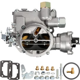Mercruiser 3.0 Carburetor, LIRIUDA Marine Carburetor For Mercruiser 2 Barrel Mercarb Carb 3.0L 2.5L 4CYL Engine w/Electric Choke Jet Gasket & Short & Long Linkage, OEM # 3310-8M0045397, 3310-864940A01