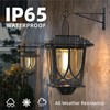 Solar Lanterns Outdoor Waterproof 2 Pack, Glass Auto On/Off LED