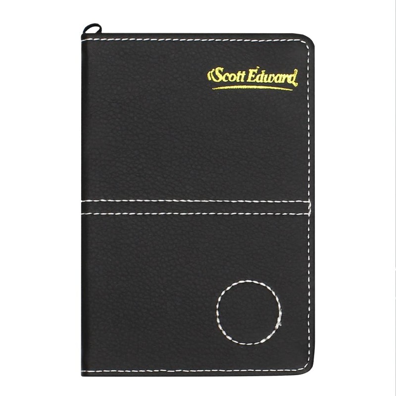 Scott Edward Golf Scorecard Cover Leather Scorecard Holder Statistics and