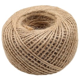 ANCLLO 100 Meters 2mm Natural Jute Twine 3 Ply Gift Wrapping String DIY Rope Garden Twine Cord for Arts Crafts and Gardening Applications