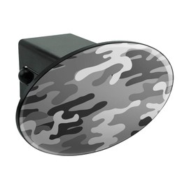GRAPHICS & MORE Snow Camouflage Oval Tow Trailer Hitch Cover Plug Insert