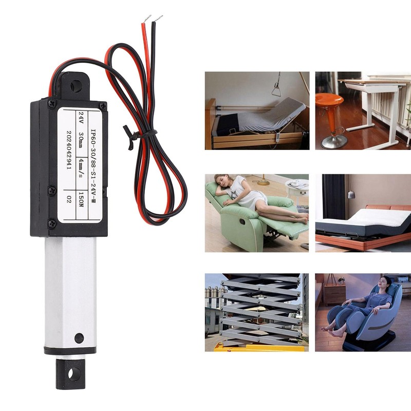 Mini Electric Linear Actuator 24V, Linear Actuator Motor Speed 150N