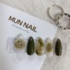 MunNail Heart Brooch Nail Tip - Round / MunNail 하트브로치