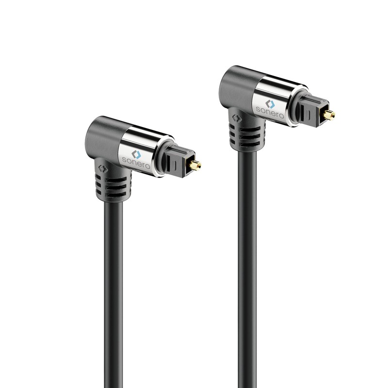 sonero® Premium optisches Toslink Kabel, 1,00m, vergoldete Kontakte, 2 x