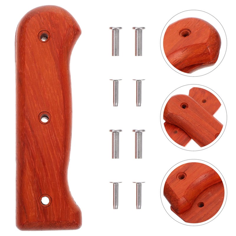 DOITOOL 2Pcs Wood Knife Scales Kitchen Knife Handle Replacement Kitchen