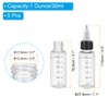 PATIKIL 1oz(30ml) Plastic Dispensing Bottle, 5Pcs Squeeze Graduated Empty Bottles