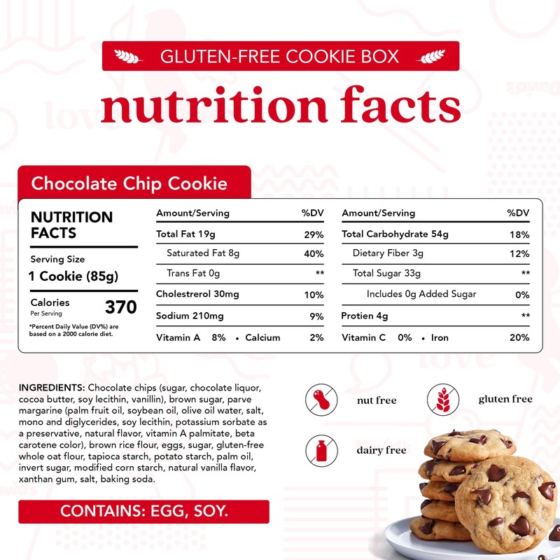 David's Cookies Gluten-Free Chocolate Chip Cookies 9-pack - Gourmet Cookies