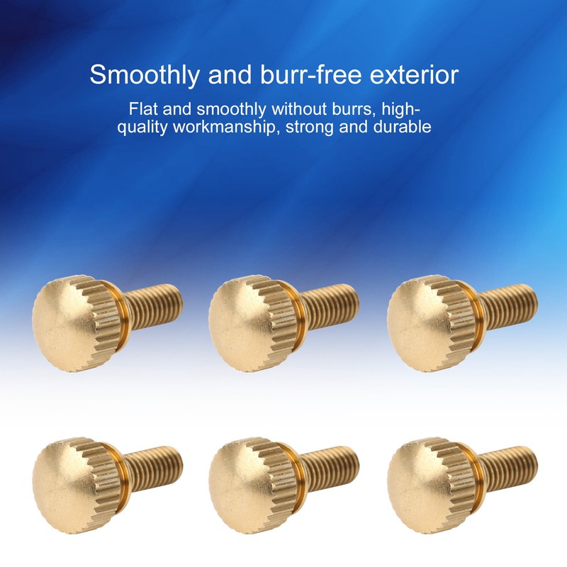50Pcs Flat Knurled Thumb Screw Wring Round Head Pure Copper