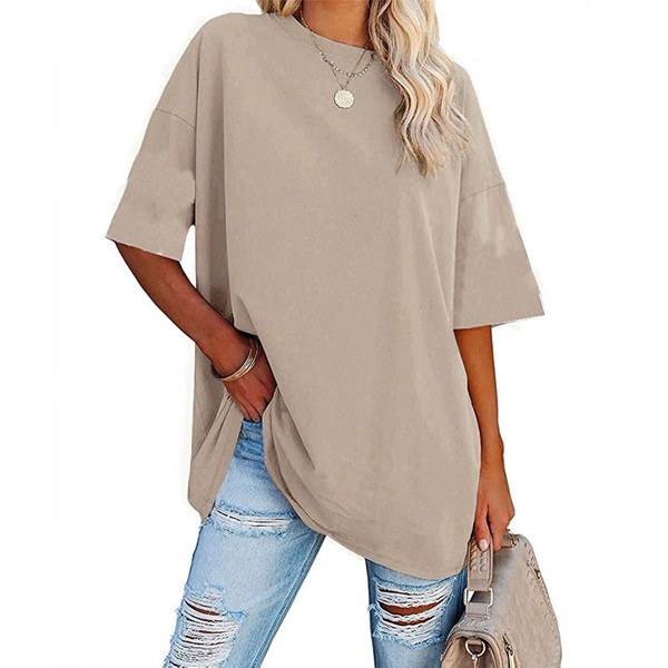 Workout Clothes for Women Womens Oversized T Shirts Crew Neck