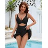 BMJL Womens One Piece Swim Dress Tummy Control Swimsuits Slimming