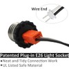 E26 Light Socket Adapter,Medium Screw In Light Socket Pigtail for