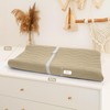 SNOOZYNEST 2 Pack Muslin Changing Pad Cover, Cotton Quilted Top