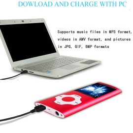 MP3 Player / MP4 Player, Hotechs MP3 Music Player with 32GB Memory SD Card Slim Classic Digital LCD 1.82'' Screen Mini USB Port with FM Radio, Voice Record