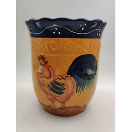 ACK Utensil Holder, Utensil Crock, Modern Kitchen Decor, Kitchen Storage (Rooster)