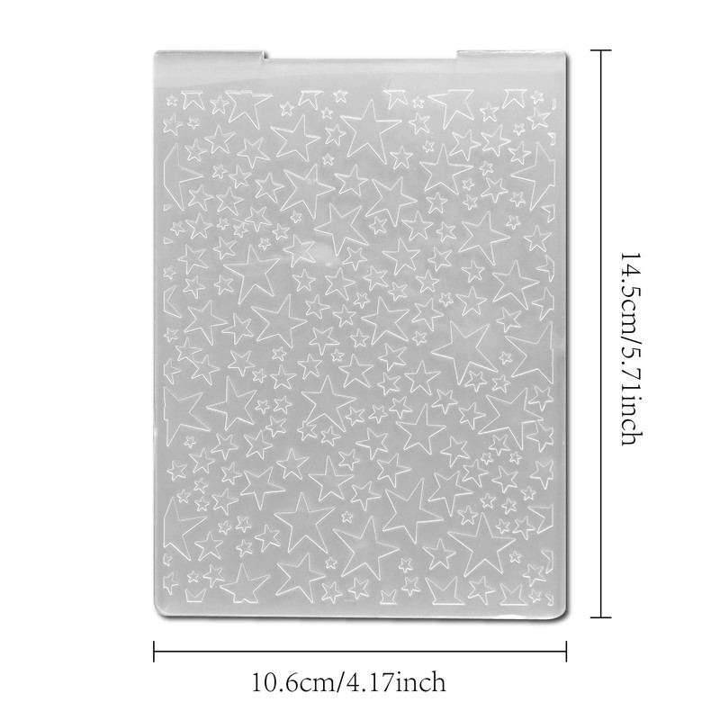 arriettycraft Stars Background Plastic Embossing Folders for Card Making Christmas