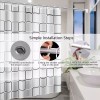 MARZSEFLO Cortina Baño Lavable Tela Impermeable Con Diseño+12 Ganchos