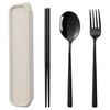 Sunwinc 3 Pcs Camping Silverware,Stainless Steel Travel Outdoor Flatware Set