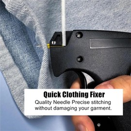 Stitchy Quick Clothing Fixer, Mini Stitch Machine Sewing Quilting Hemming Quick Stitch Tag Tool Fixer for Clothes Fine Stitch Tagging Machine for Clothing (Black)