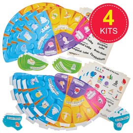 Baker Ross FN457 Human Brain Biology Hat Kits - Pack of 4, STEM, Science, Health and Learning Aids for Kids and Schools