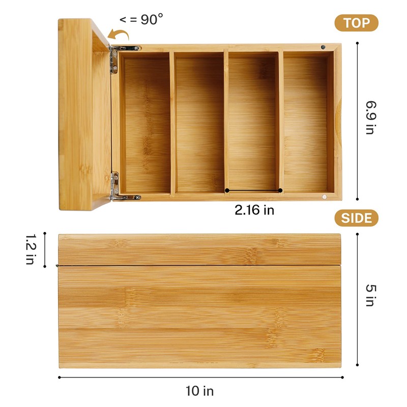 MaxGear Index Card Holder, 4 x 6Inch Wooden Business Card