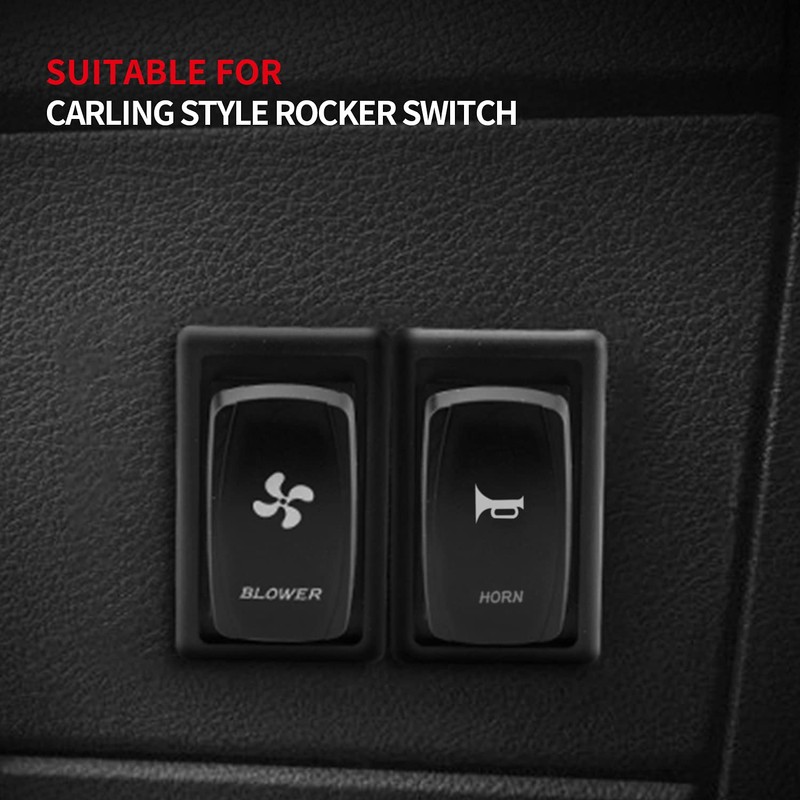 DaierTek 1-Slot Rocker Switch Panel Housing Holder Black Plastic Single