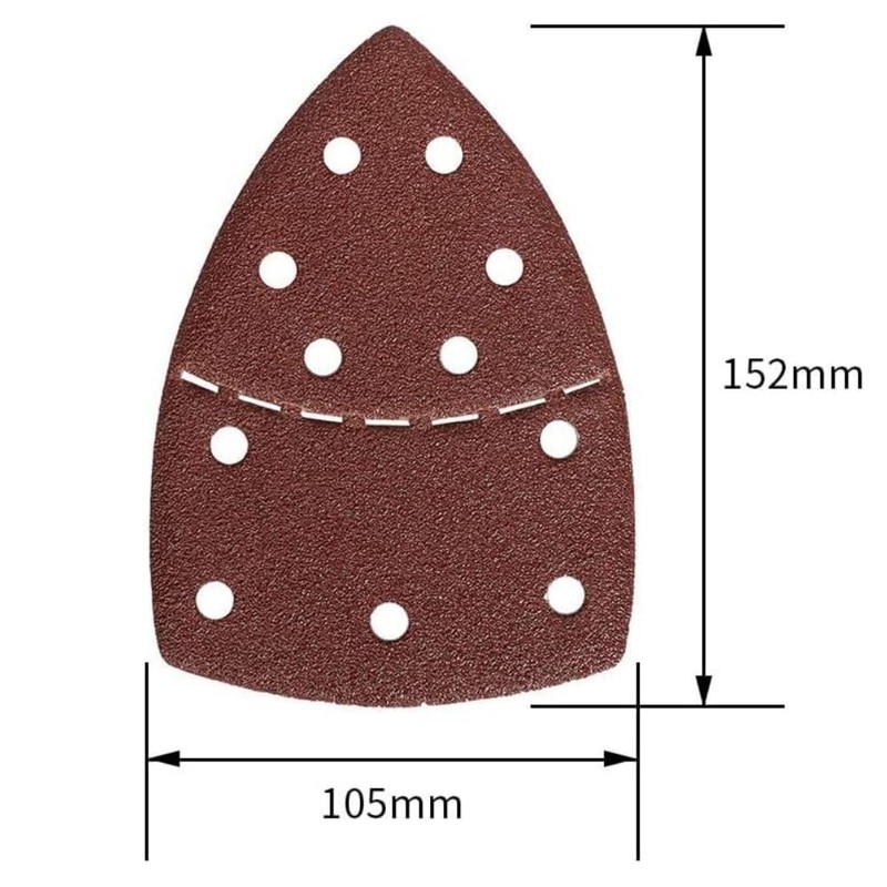 50 Pieces Sanding Pads, 11 Hole Sanding Sheets Hook and