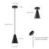 Black Pendant Light for Kitchen light fixtures,Small Modern Industrial Chandeliers