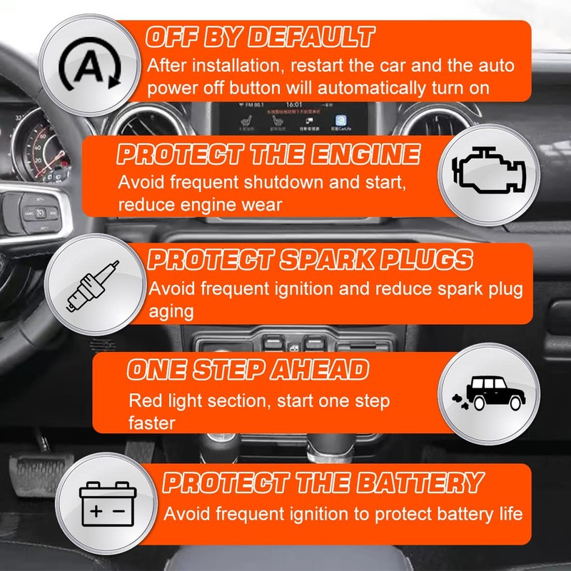 Auto Start Stop Eliminator for 2018-2024 Jeep Wrangler JL JLU