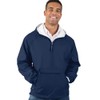 Charles River Apparel Classic Windbreaker Pullover Hooded Jacket, Navy, S