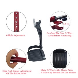 Wheelchair Footrest, Wheelchair Replacement Part with Heel Ring for Standard Wheelchairs(Blue)