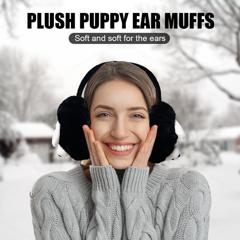 Bseical Ear Warmers Winter Rabbit Earmuffs, Plush Earmuffs for Winter,