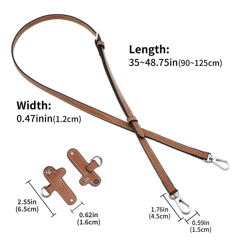 QIUTIMIY Leather Handbag Strap, Replacement Shoulder Bag Straps for Longchamp